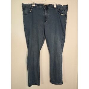 Paperdenim&cloth Mens Jeans 48x30 Blue Medium Wash Straight Leg Denim Pants